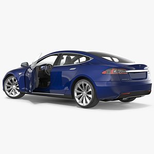 Tesla Model S 75 2017 Rigged 3D Model