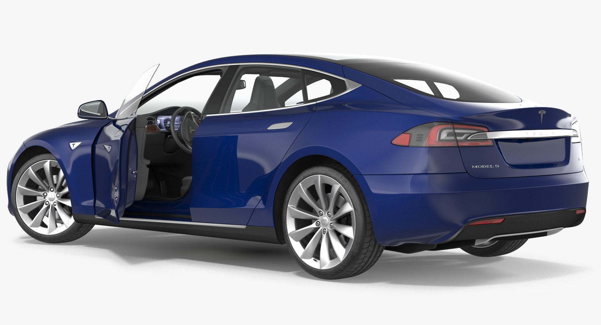 Tesla Model S 75 2017 Rigged 3D Model 3D model preview
