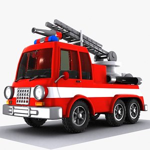Cartoon Fire Truck 1