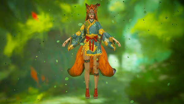 Stylized Forest Kitsune 3d Model - Turbosquid 1727859