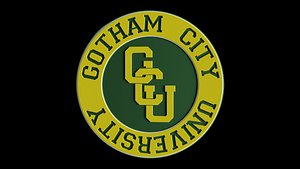 Gotham city university logo 3D model