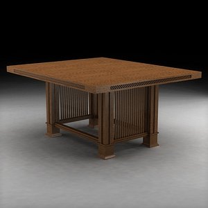 3dsmax frank lloyd wright wood