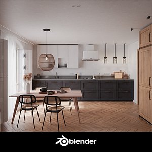Scandinavian kitchen interior1