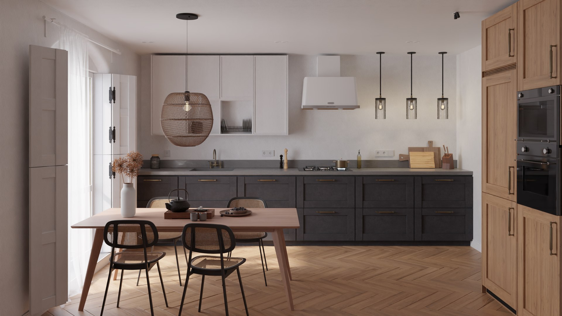 Scandinavian Kitchen Interior 3D Model - TurboSquid 1751971