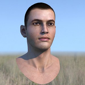 male head realtime res 3d max