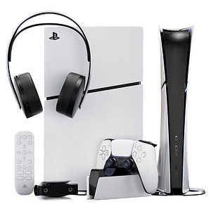 3D Sony Playstation 5 slim set 1