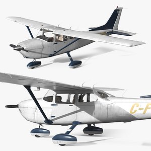 Cessna 172 Aircraft with Internal Frame and Engine