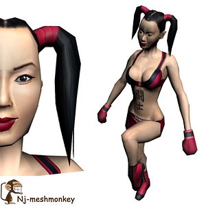 female boxer 3d model