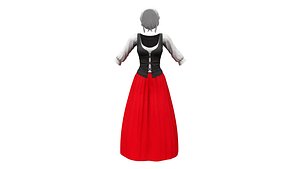 Medieval Age Peasant Laundry Girl Dress Outfit Costume