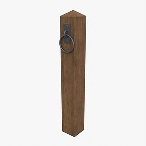 3D Wooden Hitching Post