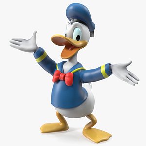 Cartoon Character Donald Duck Happy Pose