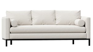 Mohair Curved Back Sofa