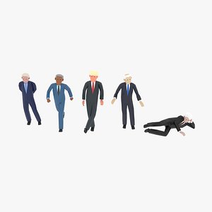 rigged politicians 3D model