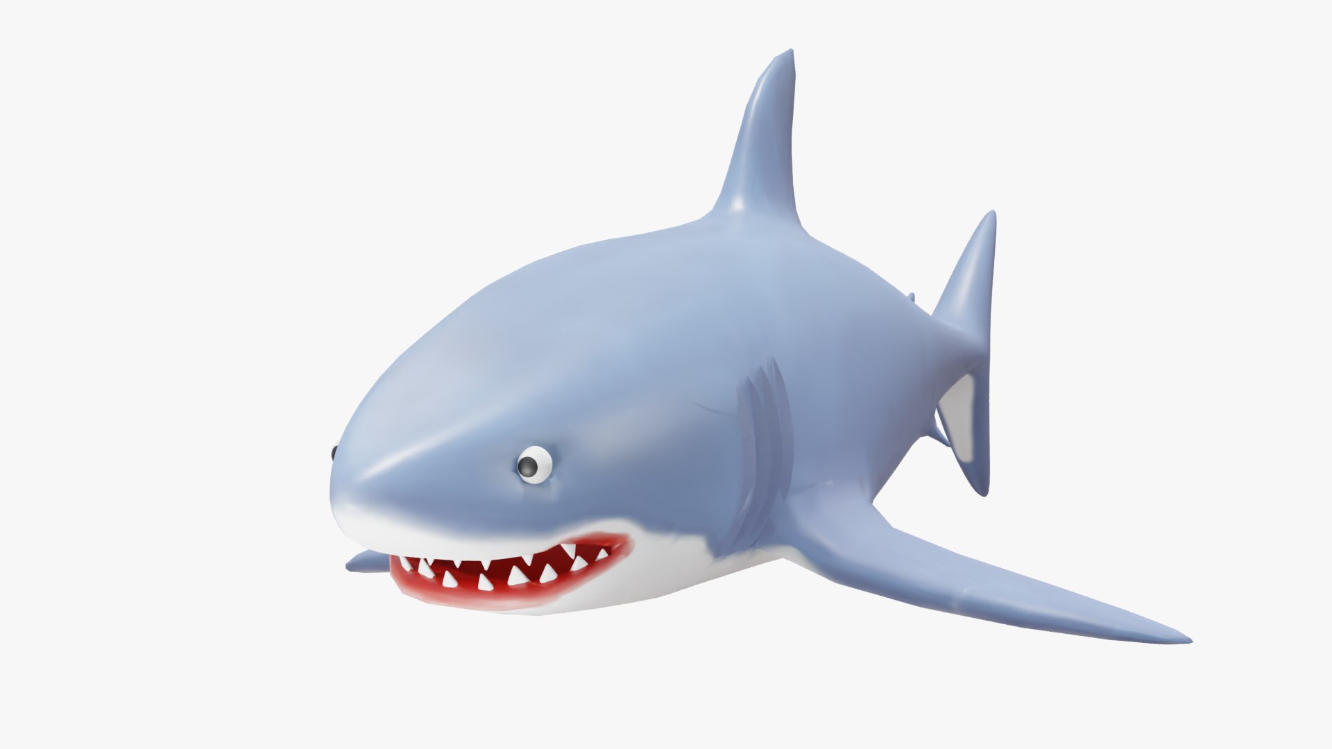 3D Cartoon Great White Shark https://p.turbosquid.com/ts-thumb/lq/XRKh4o/nA/ws_1/png/1692554162/1920x1080/fit_q87/82d9cc7760823ccd7fe89b0598b2592d66eca803/ws_1.jpg