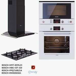 bosch cooktop oven microwave 3D model