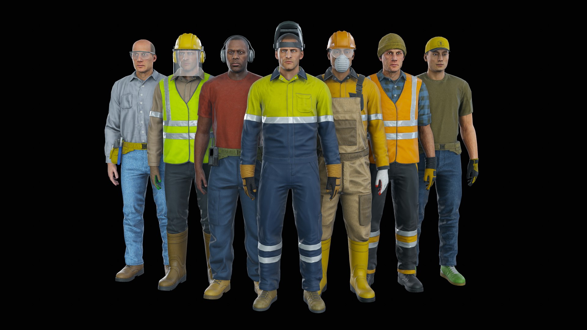 Workers Modular Character 3D model https://p.turbosquid.com/ts-thumb/lq/dtLrjh/29/7chr_b/png/1759257194/1920x1080/fit_q87/8fd80de8eb8a2b2849502ef5a3a3c6e05cc4aa78/7chr_b.jpg
