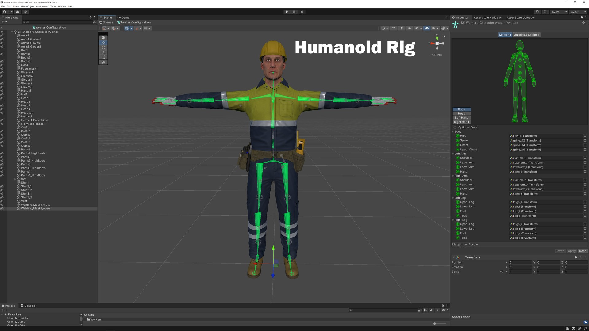Workers Modular Character 3D Model - TurboSquid 2468303