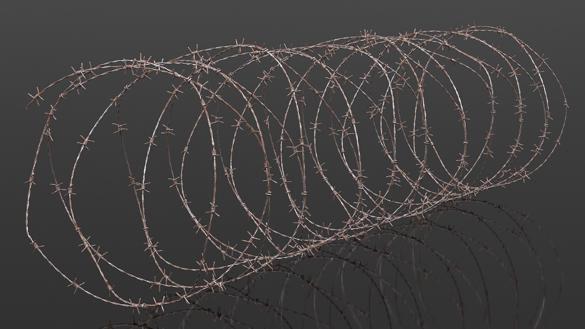 3D Spiral Razor Wire Obstacle - TurboSquid 1715661