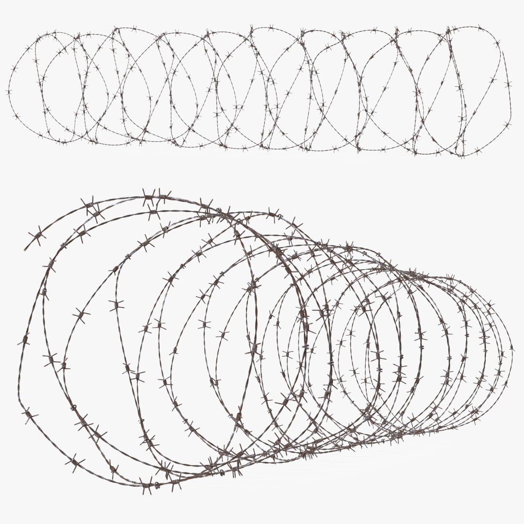 3D Spiral Razor Wire Obstacle - TurboSquid 1715661