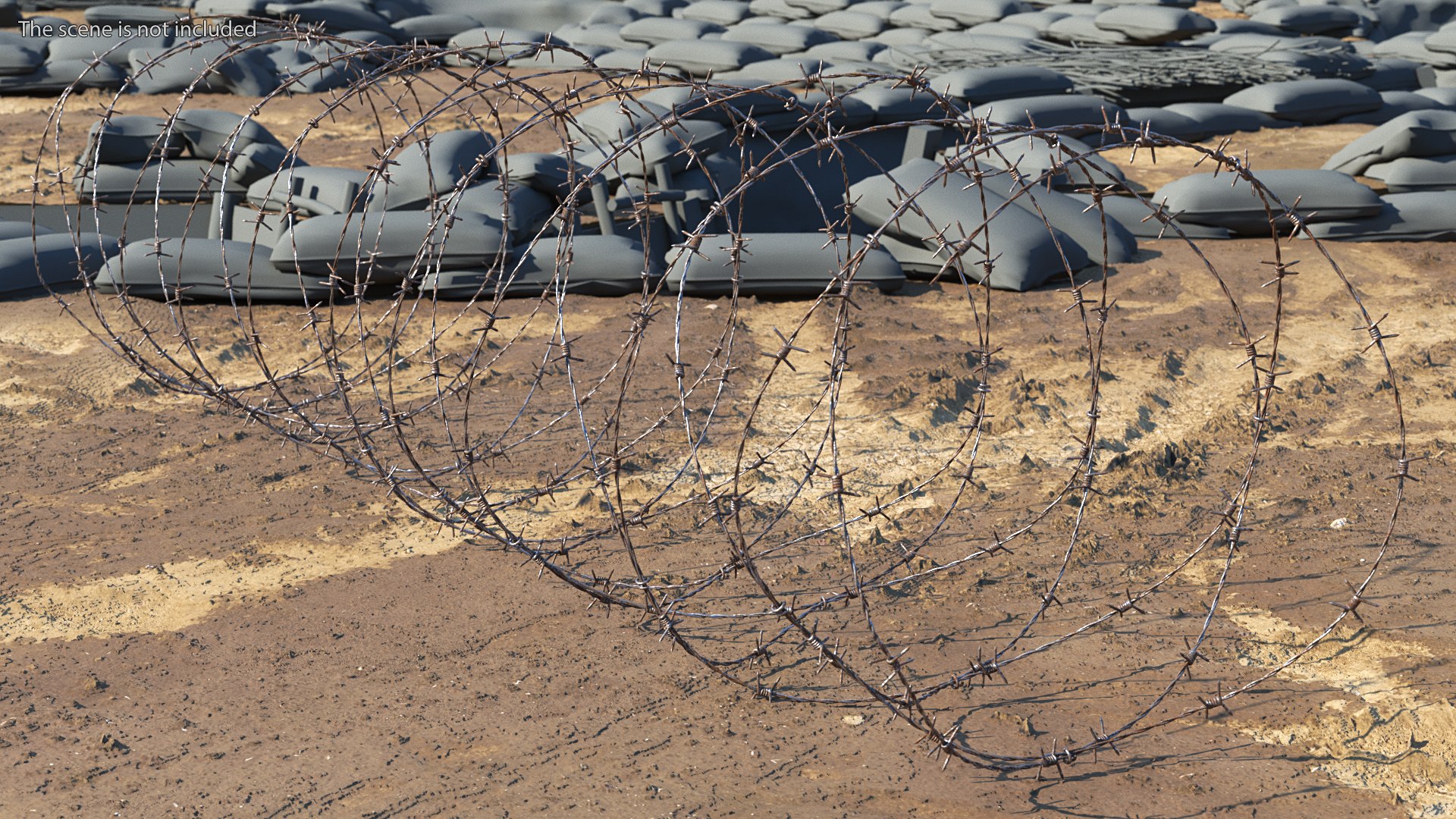3D Spiral Razor Wire Obstacle - TurboSquid 1715661
