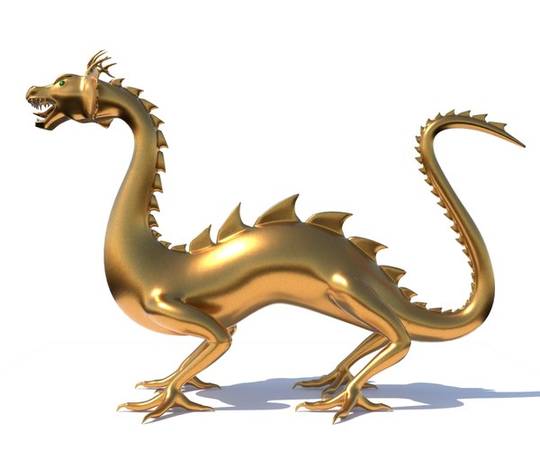 3D модель Золотой дракон - TurboSquid 2147103