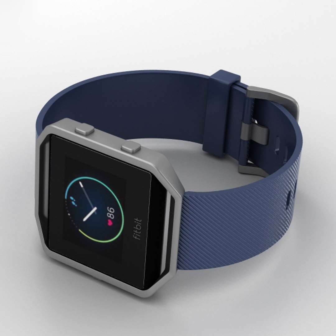 3D Model Fitbit Blaze Blue - TurboSquid 1322725