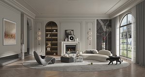 Modern French living room interior design