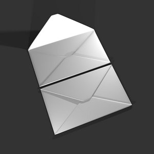 3d envelope letter