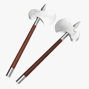 3D Single blade axe pair