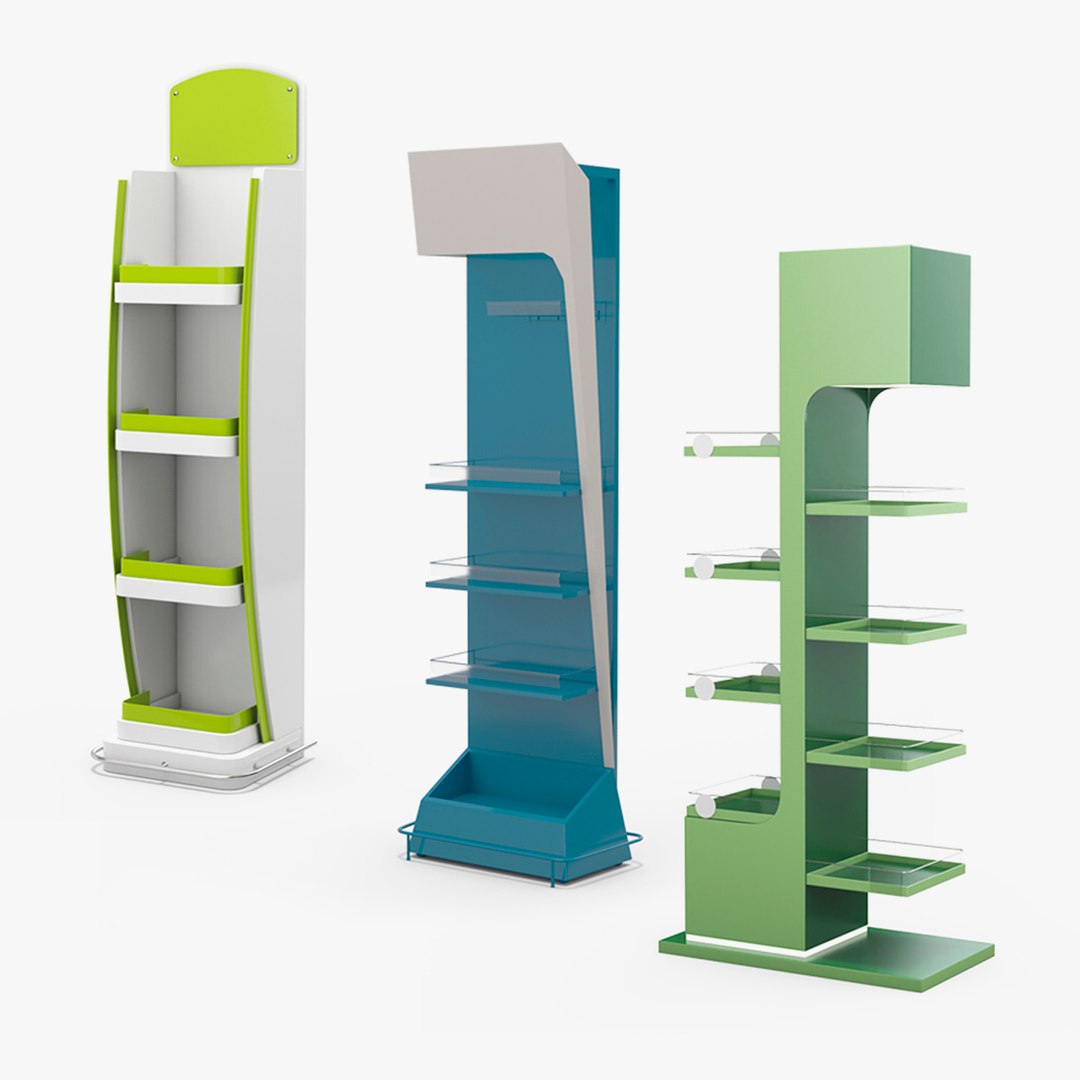 Display Stands Collection 3D model preview