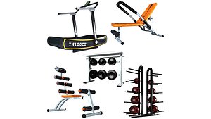 3D Gym Equipment 03 model