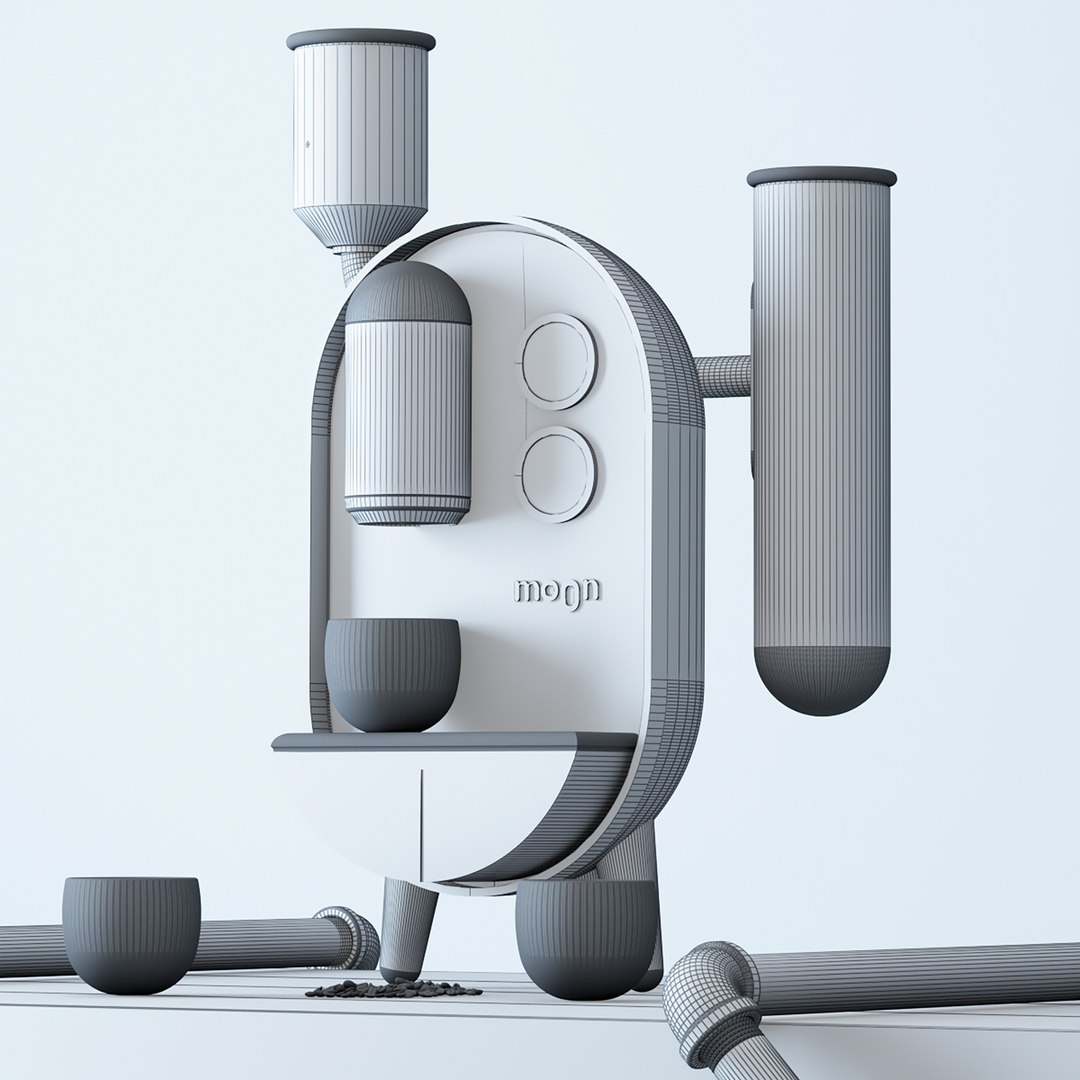 3D Moon Coffee Maker Cm - TurboSquid 1652599
