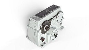 3D model Industrial Gearbox