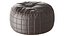 Round dark brown pouf