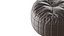 Round dark brown pouf
