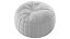 Round dark brown pouf