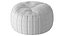 Round dark brown pouf