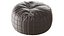 Round dark brown pouf
