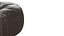 Round dark brown pouf