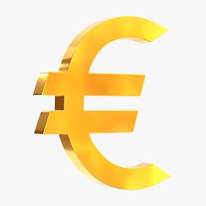 Euro currency sign 3D model