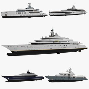 3D Superyachts Bundle 4