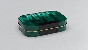 Peppermint Tin Packaging 3D