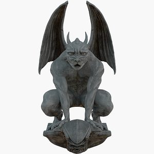 Gothic Gargoyle with Block