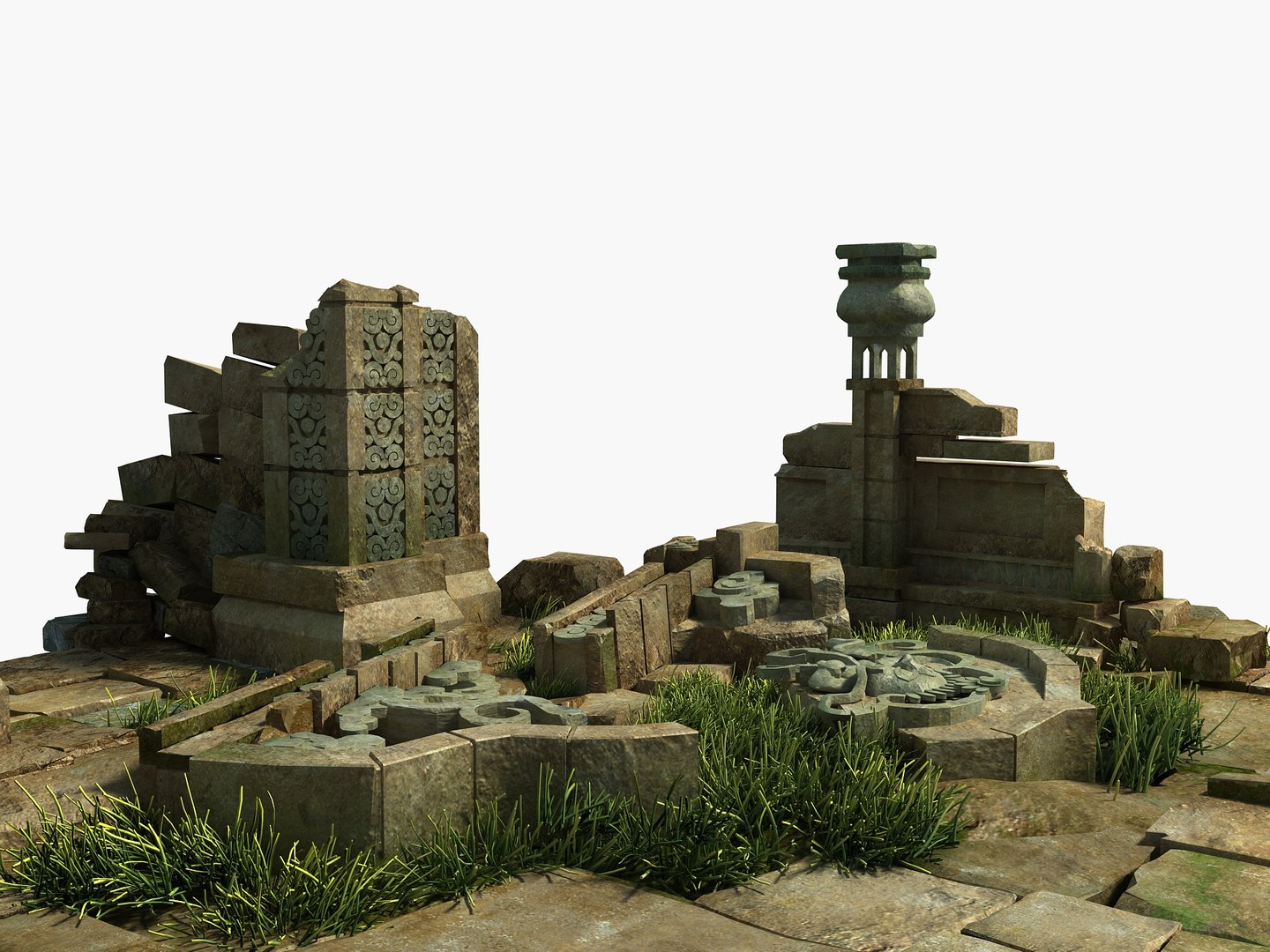 3D Temple Ruins Model - TurboSquid 1965725