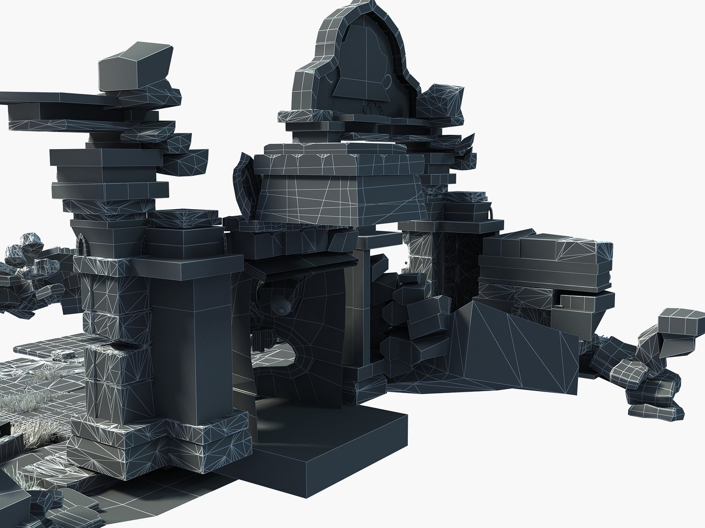3D Temple Ruins Model - TurboSquid 1965725