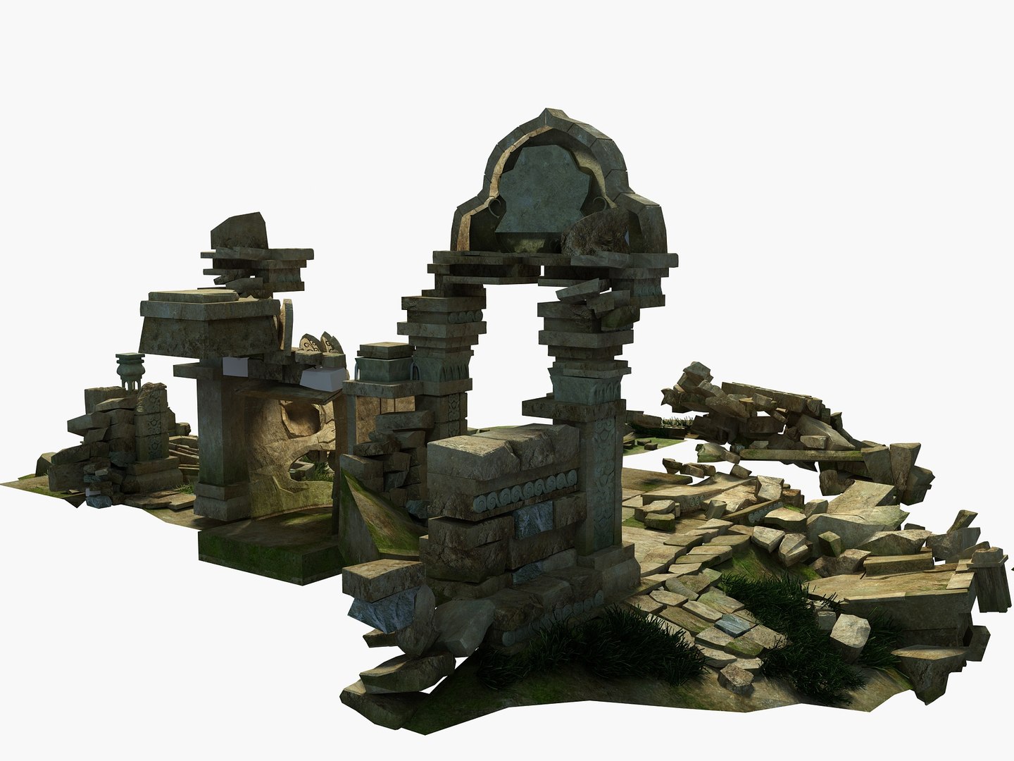 3D Temple Ruins Model - TurboSquid 1965725
