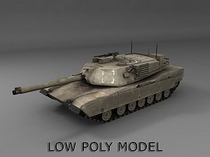 m1a2 abrams tank 3d obj