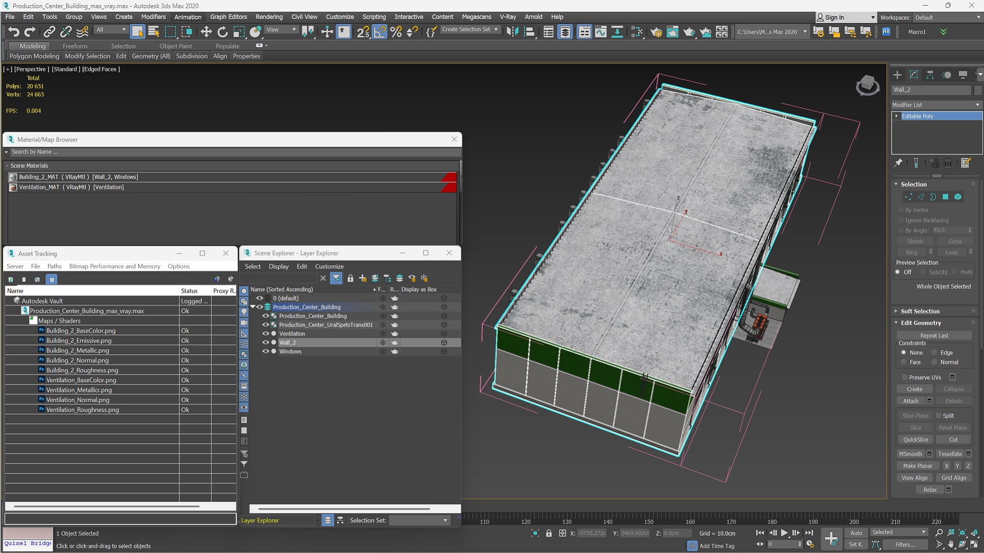 Production Center Building 3D Model - TurboSquid 2422405