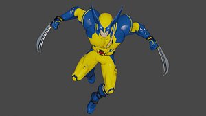 3D Wolverine low-poly