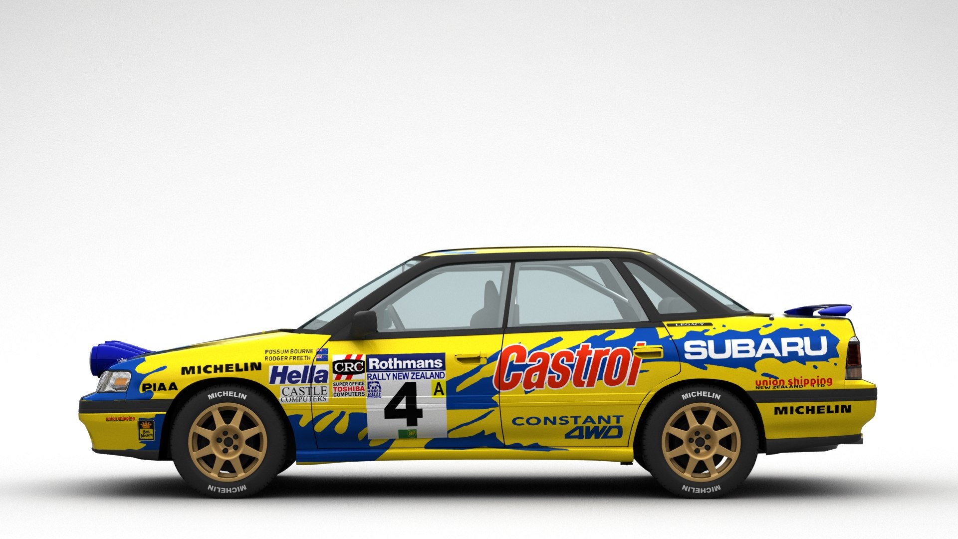 3D Subaru Legacy RS Rally 1992 Model - TurboSquid 2011544